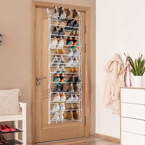 Karl Home 12-Tier White Iron 19.69in. W Shoe Racks - 1 of 4