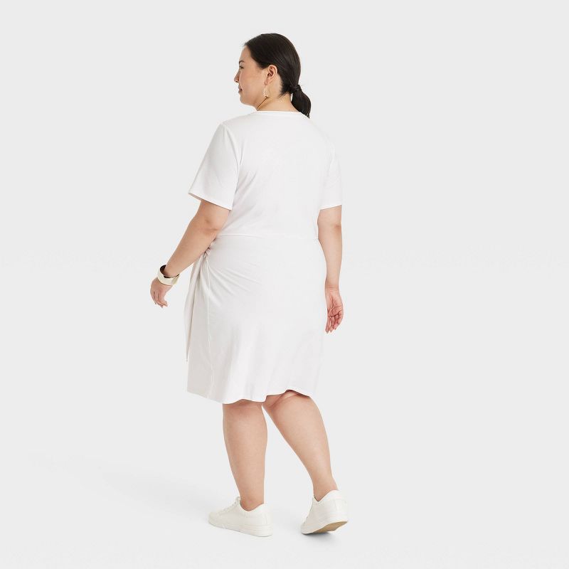 Women's Short Sleeve Mini T-Shirt Wrap Dress - A New Day™, 3 of 5