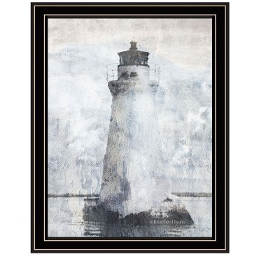 HomeRoots Lighthouse Black Framed Print Wall Art