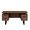 Vynxaria Home Office Computer Desk with Drawers & Hanging Letter-size File Storage, 59-inch Writing Table - 3 of 4