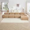 Oversized Corduroy Modular L/U-Shaped Cloud Sectional Sofa with Ottomans, Free combination, Pet-Friendly, No Assembly Required - 4 of 4