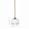 Toltec Lighting Rocklin 1 - Light Pendant in  New Aged Brass with 8.75" Smoke Shade - 2 of 2