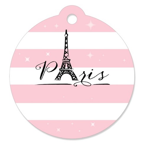 Big Dot of Happiness Paris, Ooh La La - Paris Themed Baby Shower or Birthday Party Favor Gift Tags (Set of 20) - image 1 of 4