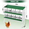 Nesting Boxes for Chickens, Metal Roll Out Laying Nest Box with Perch, Secure Lid Wall Mount or Free Standing - 3 of 4