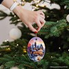 Serene Snowy House Painting Christmas Ornament, Tranquil Winter Wonderland Decoration Keepsake| OrnamentallyYou - 4 of 4