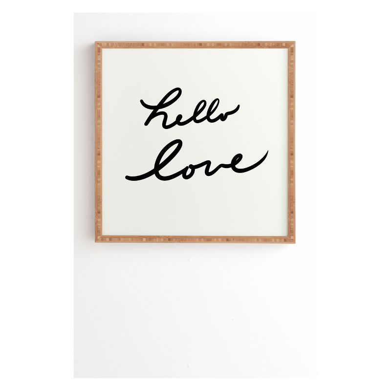 Lisa Argyropoulos Hello Love On White Framed Wall Art Poster Print White - Deny Designs, 1 of 8