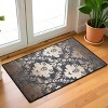 Vintage Medallion Scroll Non-Slip Washable Indoor Runner or Area Rug by Blue Nile Mills - 2 of 4