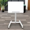 Stand Up Desk Store Pneumatic-Adjustable Tilt-Top Compact Standing Desk (White Frame/White Desktop, 28” Wide) - 4 of 4