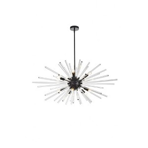 Elegant Lighting Sienna 10 - Light Pendant in  Black - 1 of 4