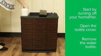 Alliance Dark Brown Evaporative Humidifier with Copper Finish