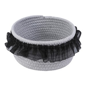 REGALWOVEN Odorless Cotton Rope Handcrafted Compact Size Multiple Use Open Storage Bins 1 Pc - 1 of 4