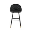 New Classic Furniture,Oliver Vegan Leather Bar Chair in Black (Set of 2) - 3 of 4