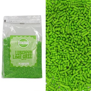 Mystic Sprinkles Plumpkins - Luscious Lime Green Jimmies 4.2lbs Bulk Bag - 1 of 4