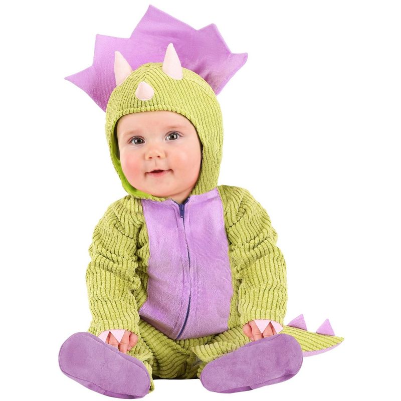 HalloweenCostumes.com Purple Triceratops Baby Costume, 1 of 5