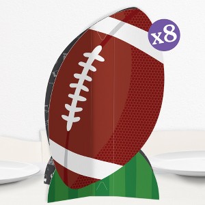 Big Dot of Happiness 3D Football Centerpiece Table Decorations, Freestanding Football Baby Shower or Birthday Party Centerpieces - 8 Count - 1 of 4