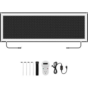 SILVEL Snow Melting Mats Outdoor, 20''×60'' Ice Snow Melting Mats for Winter Entrances, No-Slip Heated Outdoor Mats with Outlet Timer, 1PC - 1 of 4