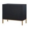 Teressa Mid-Century Modern 2 Drawer Storage Accent Chest Black/Gold - Treasure Trove: MDF & Iron, Living Room Cabinet - 4 of 4