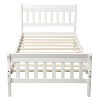 Wood Platform Bed Twin Bed Frame Panel Bed Mattress Foundation Sleigh Bed with Headboard Footboard and Wood Slat Support - 3 of 4