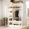 Famapy Armoire With LED Light and Glass Doors Wardrobe Cabinet - 2 of 4