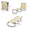PAGED Folding Camping Chairs Outdoor Sun Tanning Chairs with 5-Level Reclining Back for Camping, Beach, Yard, Picnics, Patio - 4 of 4