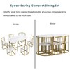 NicBex Modern 7-Piece Dining Table Set with Faux Marble, 55" Semi-Circular Table with 6 Triangular Chairs, Kitchen Table Set for 6 - 4 of 4
