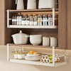 Expandable Under Cabinet Shelfs, Hanging Under Shelf Storage Basket, Metal Under Desk Storage Shelf, Heavy Duty Carbon Steel Hanging Organizer - 3 of 4