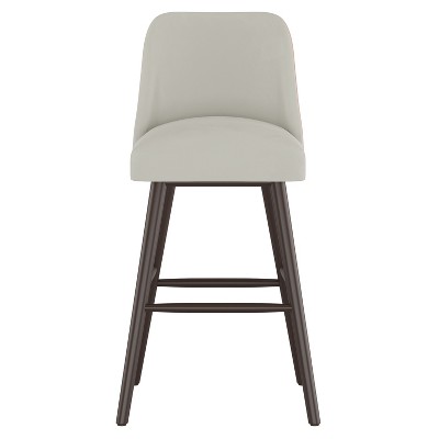 30" Geller Modern Barstool Light Gray Velvet - Project 62™