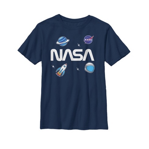 Boy\'s Nasa Logo Space Emoji T-shirt : Target