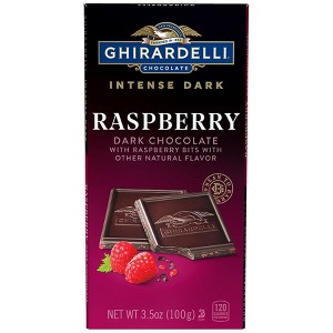 Ghirardelli Intense Dark Raspberry Dark Chocolate Squares Raspberry 3.5oz - 1 of 1