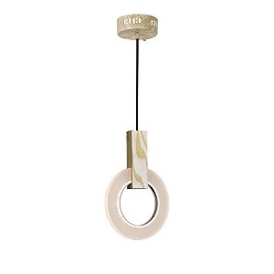 CWI Lighting Anello LED Mini Pendant With White Oak Finish - 1 of 4