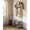 VASAGLE Coat Rack Shoe Bench Set - Multifunctional Hall Tree with Bench - 2 of 4