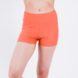 Calypsa Women's Chlorine Resistant High Waisted Swim Shorts - 1 of 4