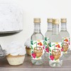 Big Dot of Happiness Last Luau - Mini Wine Champagne Bottle Label Stickers - Tropical Bachelorette Party Bridal Shower Favor Gift for Women Set of 16 - 3 of 4