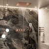 CASAINC 16 inches Ceiling Square Mounted Luxury Shower System with Handheld Spray & 5 Spray Pattern, Brushed Gold - 2 of 4
