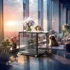 Artloge Modern Extra Large Heavy Duty Dog Crate Tempered Glass Pet Cage with Anti-Rust Aluminum Frame Lockable Casters & Spacious Interior - 3 of 4
