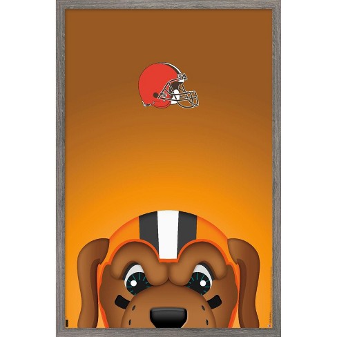 Trends International Nfl Cleveland Browns - S. Preston Mascot Chomps Framed  Wall Poster Prints : Target
