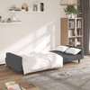 vidaXL Dark Gray Velvet 2-Seater Sofa Bed - Convertible Loveseat/Twin Sleeper with Wood Frame for Living Room, Studio, Home Office - 3 of 4