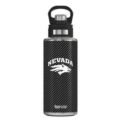 NCAA Nevada Wolf Pack 32oz Carbon Fiber Stainless Steel Water Bottle