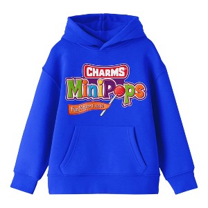 Blow Pop Charms MiniPops Fun Flavors Inside Slogan Youth Royal Blue Hoodie - 1 of 3