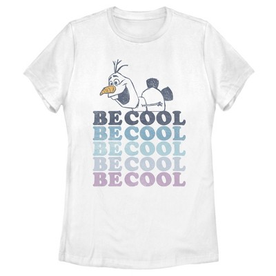 Women's Frozen 2 Olaf Be Cool T-Shirt - White - Medium