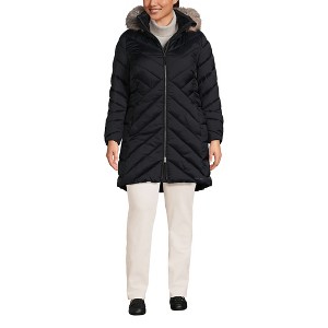 Lands' End Women's Insulated Cozy Fleece Lined Primaloft Coat - 1 of 4