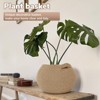 Itopfox Woven Jute Storage Basket for Home Decor, Round Wicker Basket for Toys, Towels, Bedroom, Kids Room, and Plant Display - 3 of 4