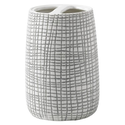 Cestino Toothbrush Holder Gray/White - Cassadecor