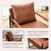 BABYYER Accent Chair with Arms and Backrest Pillow, PU Leather Living Room Chair, Comfy Single Chair for Living Room, Reading Room and Office - 3 of 4