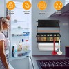 NewHome "2Pcs Magnetic Spice Racks for Refrigerator with Paper Towel Holder Hooks – Space-Saving Organizer" Black - 2 of 4