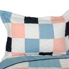 Slickblue Full/Queen 3 PC Quilt Set, Vermicelli-Quilted TC Fabric, Plaid Design, 13 Color Options, 90.5"x90.5" - 3 of 4