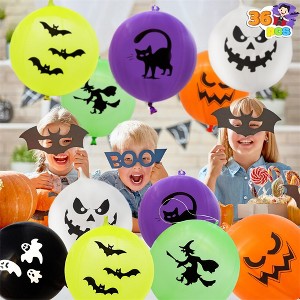 SYNCFUN 36 PCS Halloween Punch Balloons for Halloween Party Favor Supplies Decorations, Trick or Treat Toys, Halloween School Classroom Game - 1 of 4