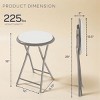 Lavish Home Set of 2 Folding Bar Stools, Heavy-Duty 18 in. Stools with 225lb Capacity and Padded Seats for Dorm, Recreation or Game Room - 3 of 4