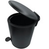 Home Mart Goods 10" Tall Black Step Garbage Can with Removable Inner Bucket, Soft-Close Metal Waste Basket with Foot Pedal - 2 of 3
