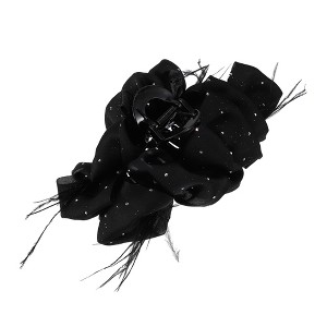 Unique Bargains Women's Classic Hair Clips 7.09"x5.12"x2.76" Black 1 Pc - 1 of 4